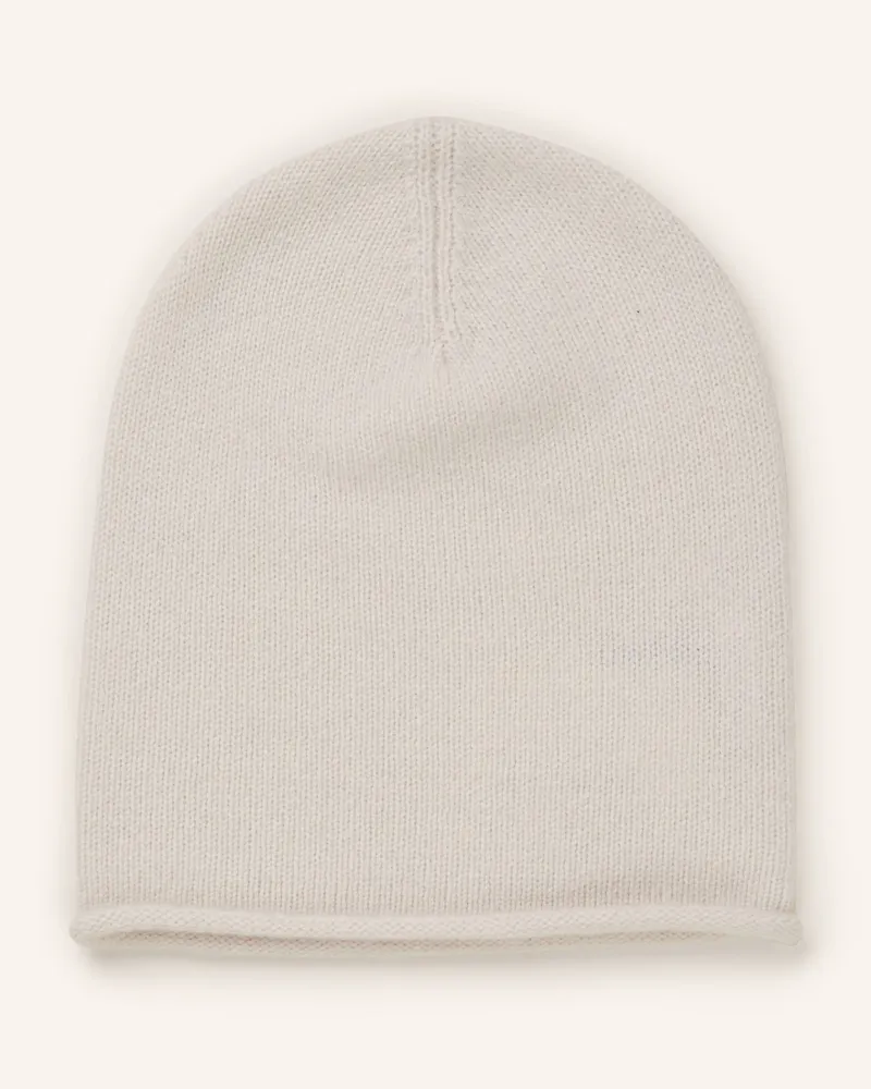 Darling Harbour Cashmere-Mütze weiss Ecru