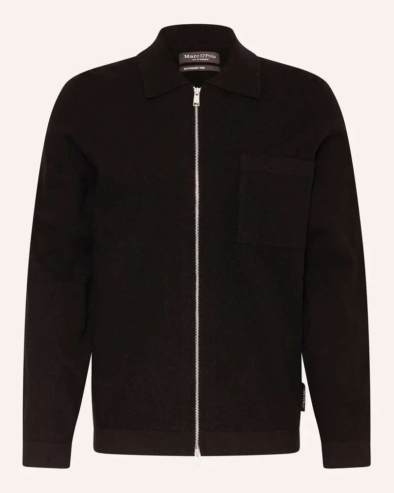 Marc O'Polo Strickjacke schwarz Schwarz