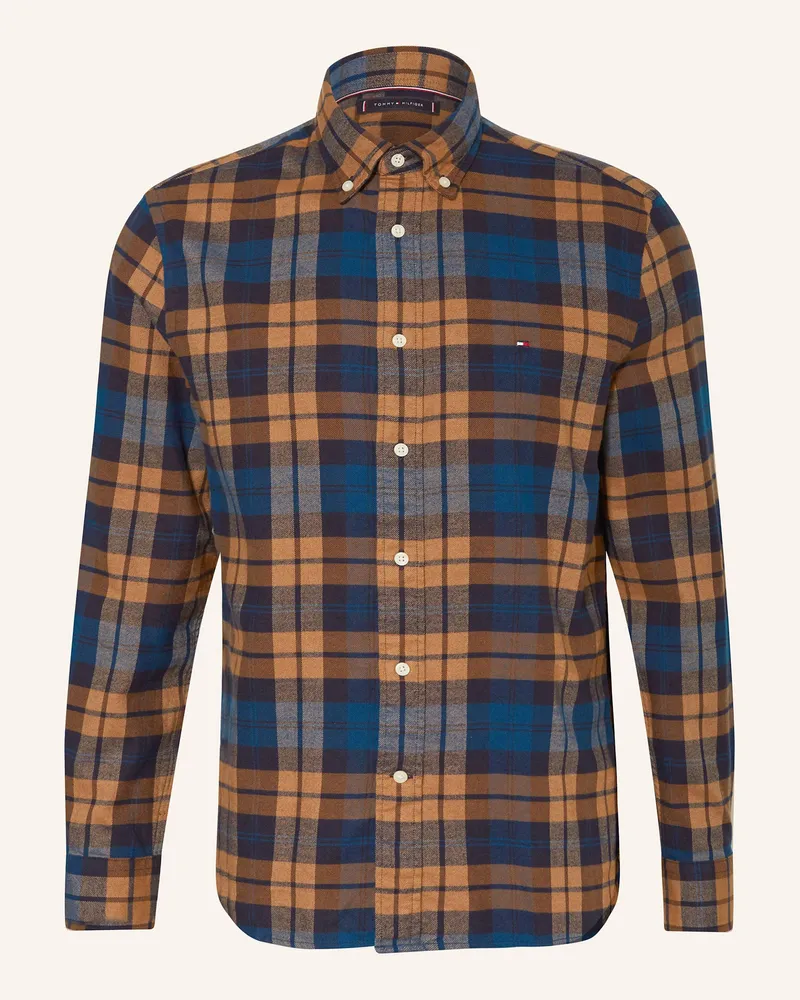 Tommy Hilfiger Flanellhemd Regular Fit Dunkelblau