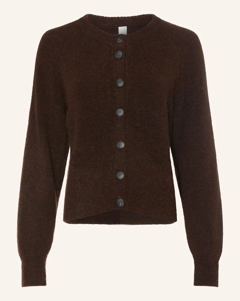 Y.A.S Strickjacke braun Dunkelbraun