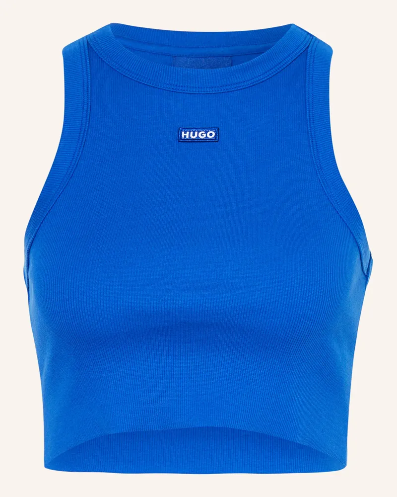 HUGO BOSS Cropped-Top Baby Tank blau Blau