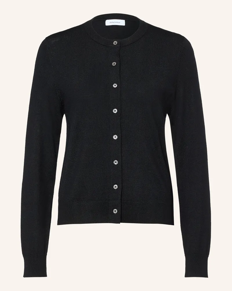 Darling Harbour Strickjacke Aus Merinowolle schwarz Black
