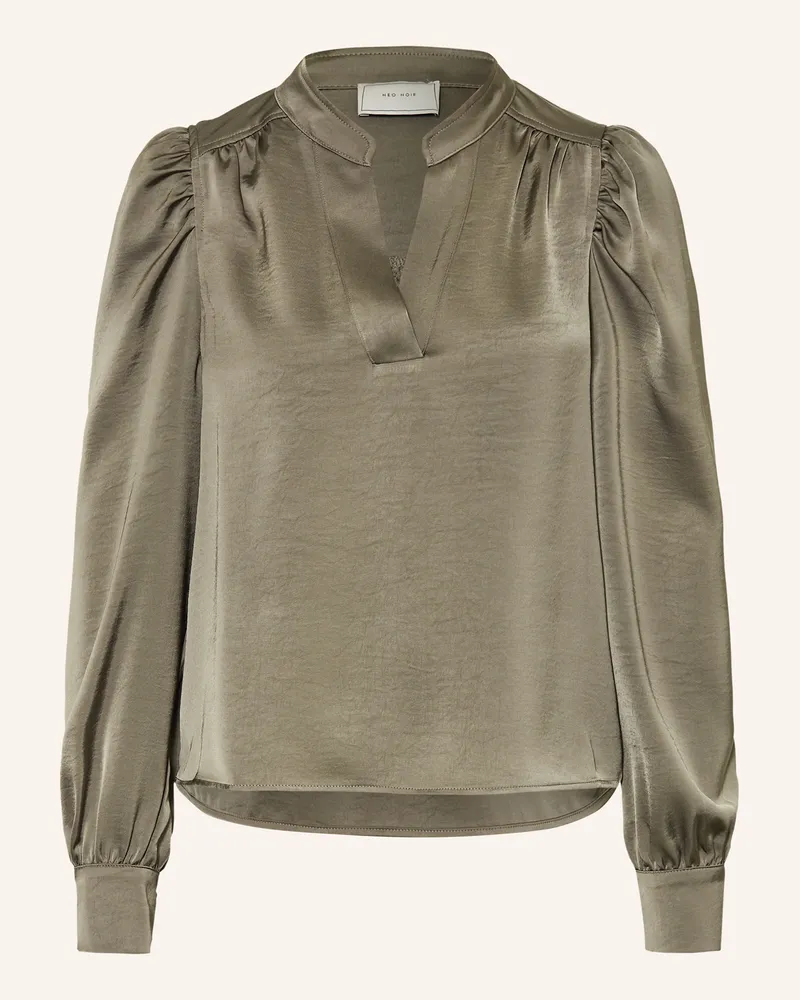 Neo Noir Blusenshirt ROSSLYN aus Satin Grün
