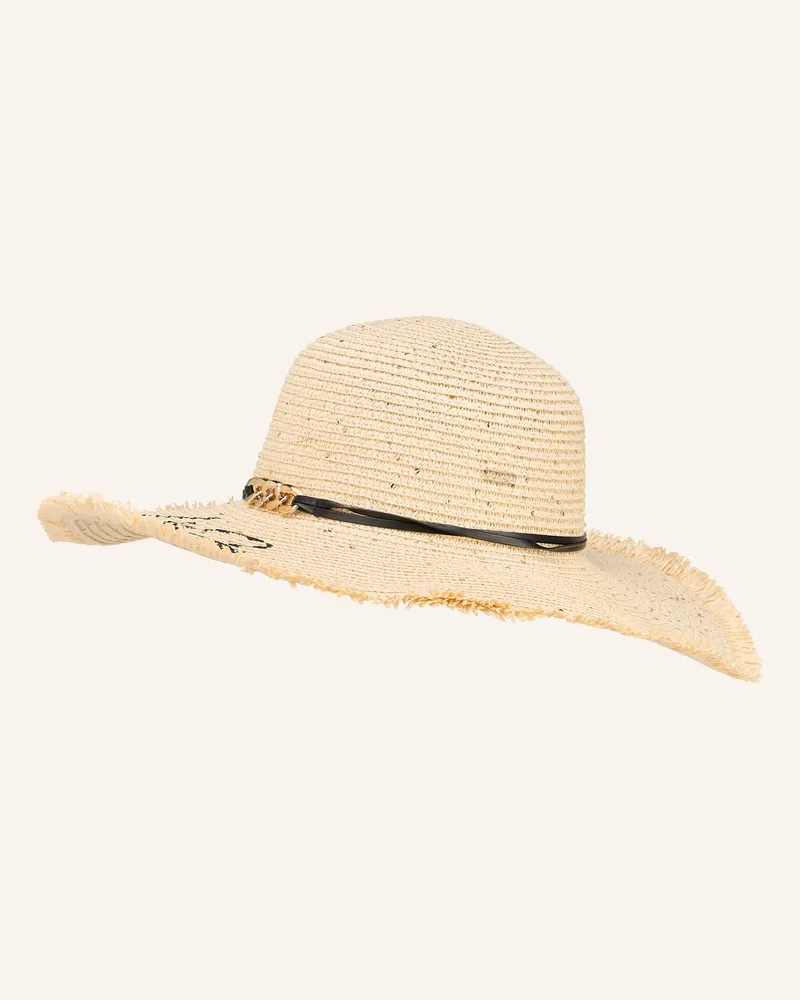 Liu Jo Strohhut mit Pailletten Hellbraun