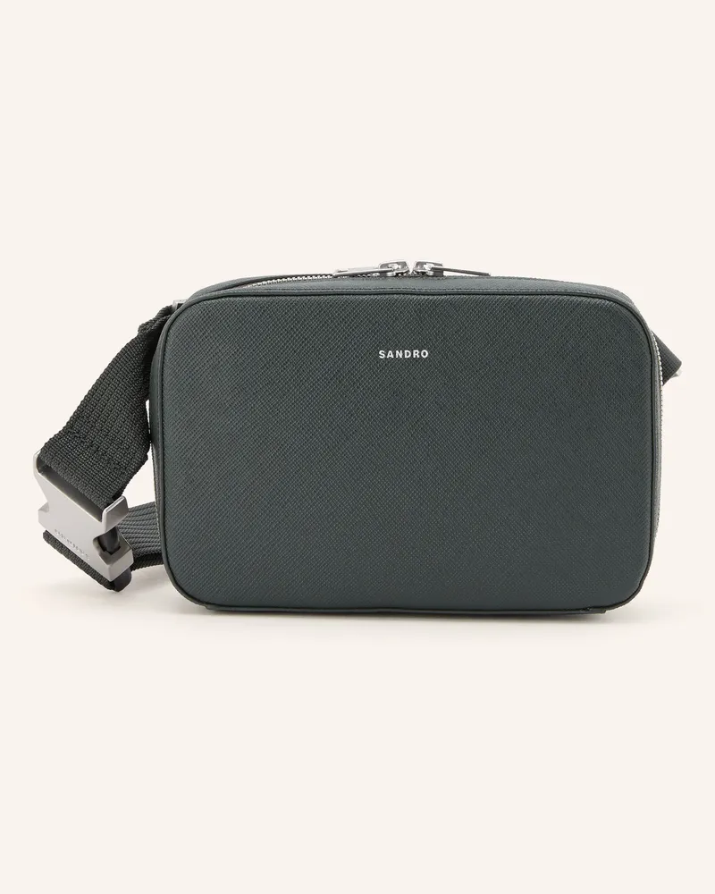 Sandro Saffiano-Gürteltasche gruen Dunkelgrün