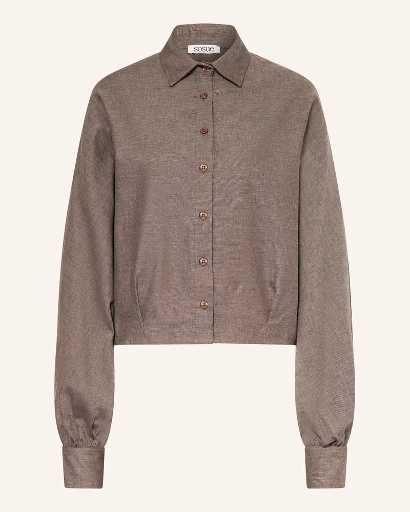 SoSUE Hemdbluse Antonia Aus Flanell grau Braun