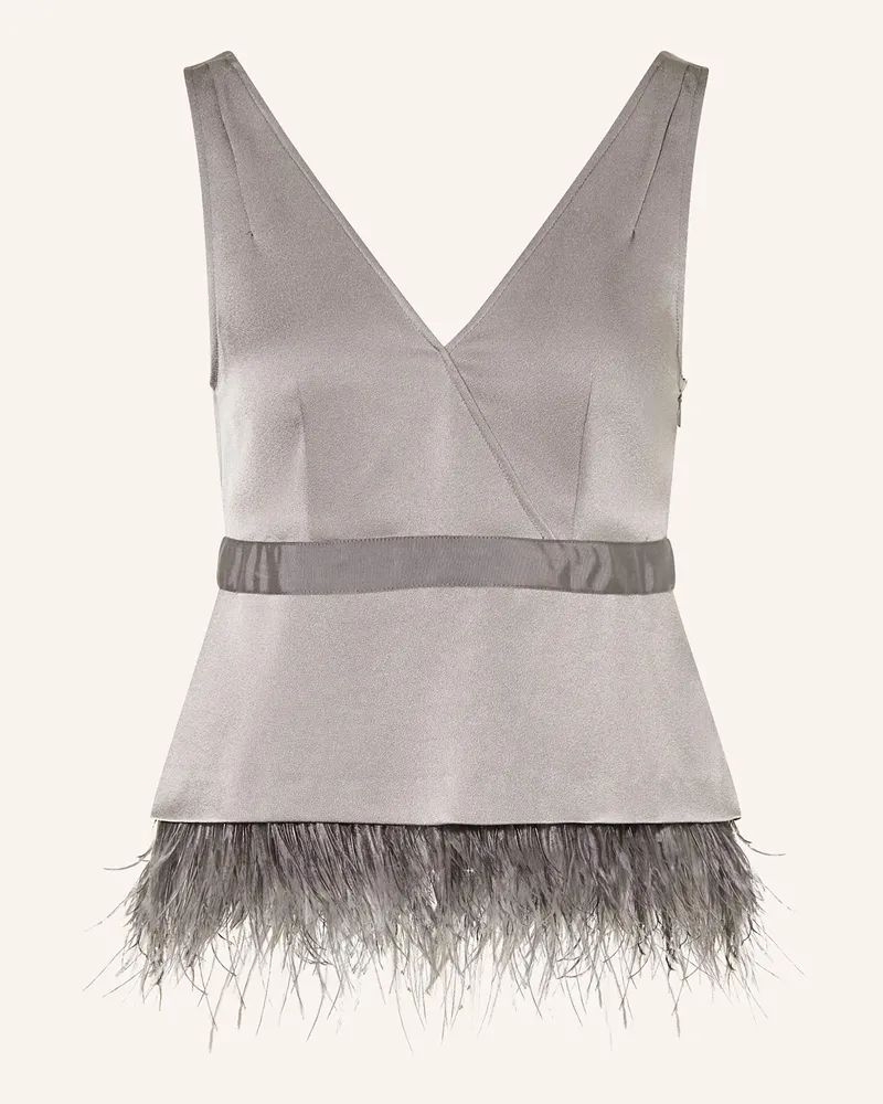 Luisa Cerano Blusentop silber Grau