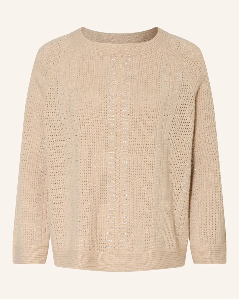 Elena Mirò Pullover Mit Schmucksteinen beige Beige