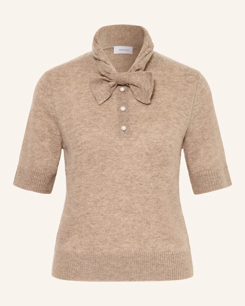 Darling Harbour Strickshirt Mit Cashmere Und Schluppe beige Greige