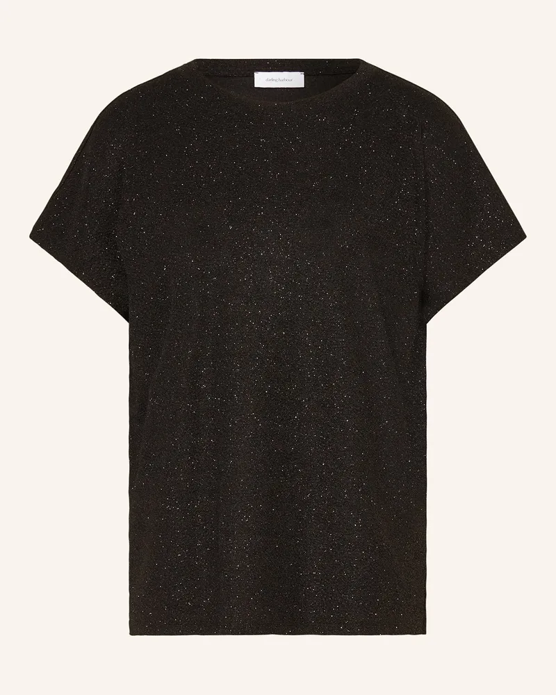Darling Harbour T-Shirt mit Glitzergarn Schwarz