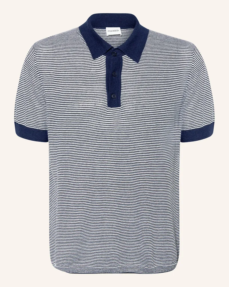 Closed Strick-Poloshirt Dunkelblau
