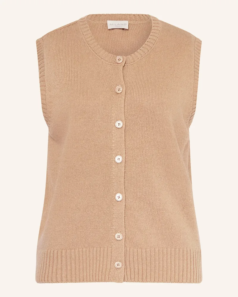 Milano Italy Strickweste braun Hellbraun
