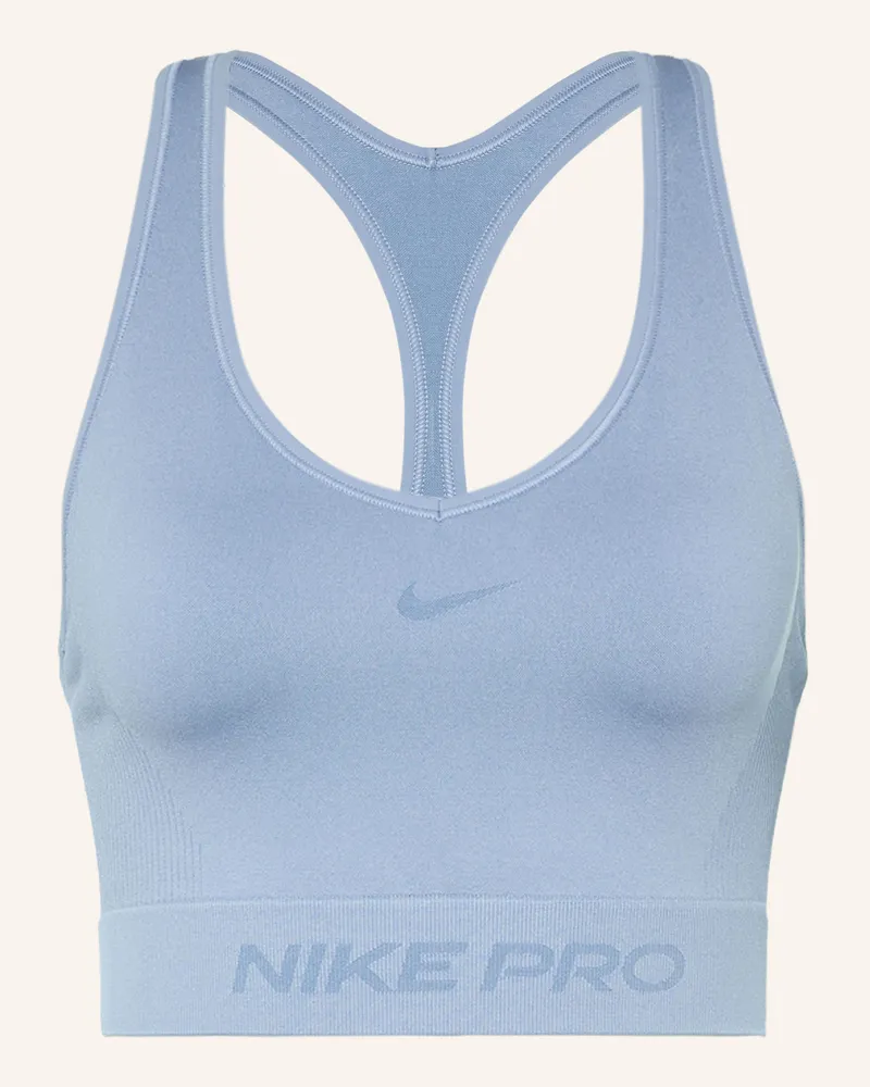 Nike Sport-Bh Pro Seamless blau Blaugrau