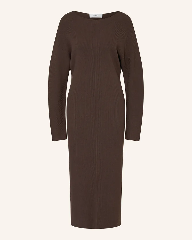 COMMA Strickkleid Dunkelbraun