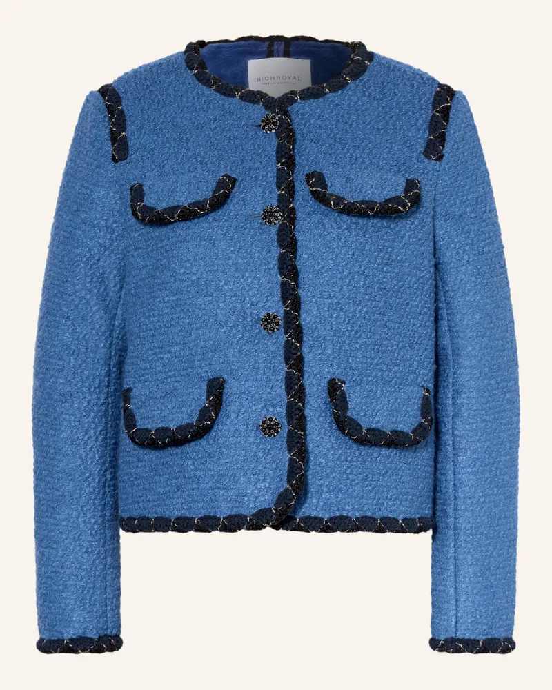 Rich&Royal Kastenjacke Aus Bouclé blau Blau