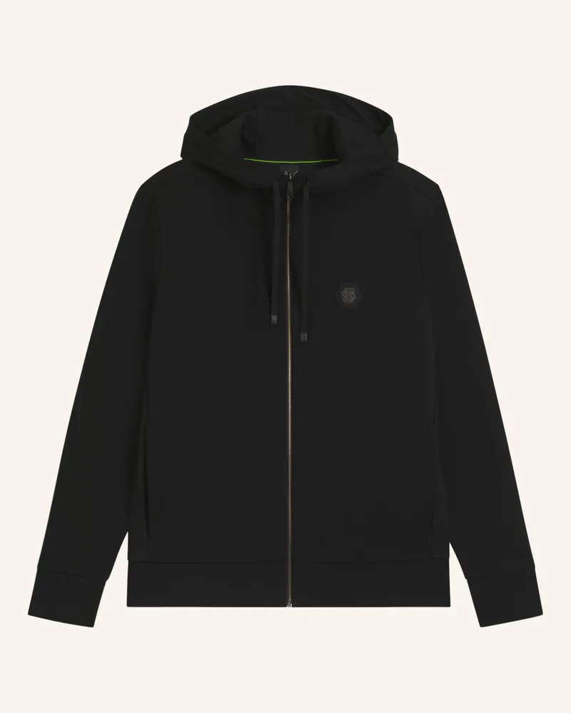 HUGO BOSS Sweatshirt SAGGY FUTURE Relaxed Fit Schwarz