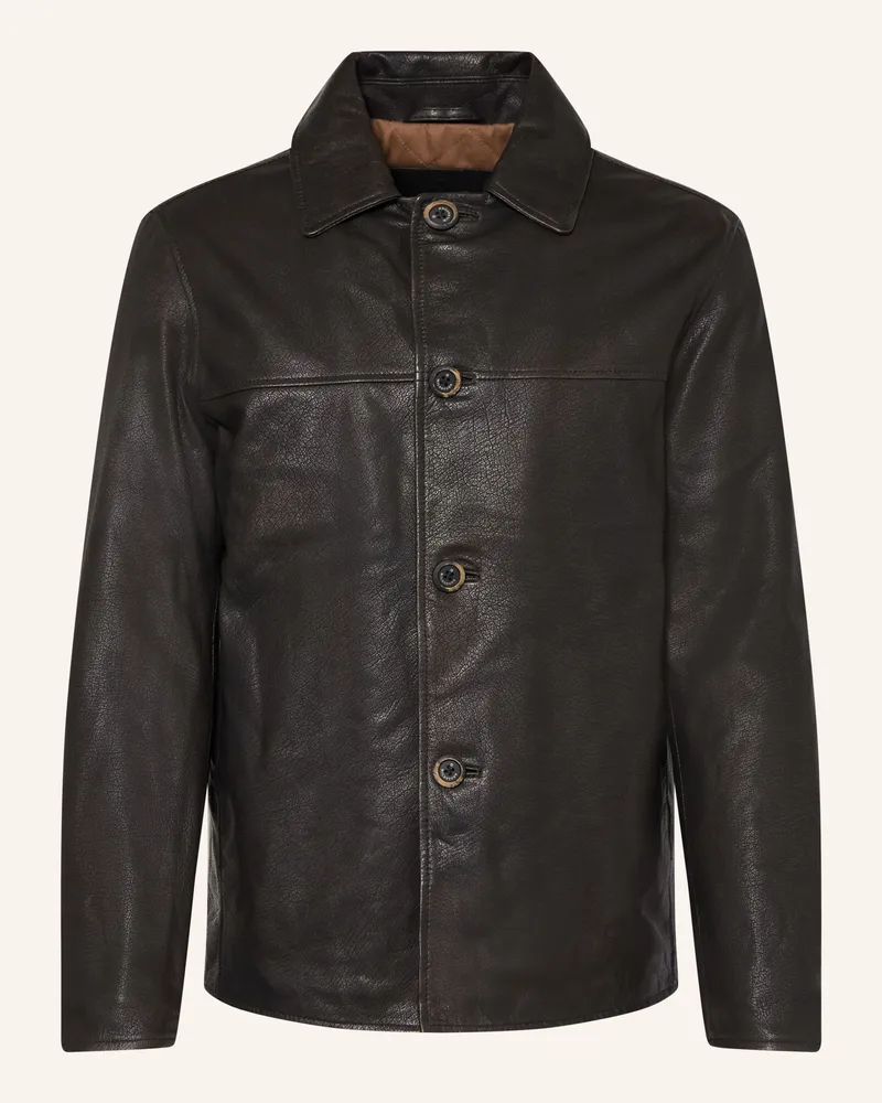 Milestone Lederjacke Msmarlon schwarz Schwarz