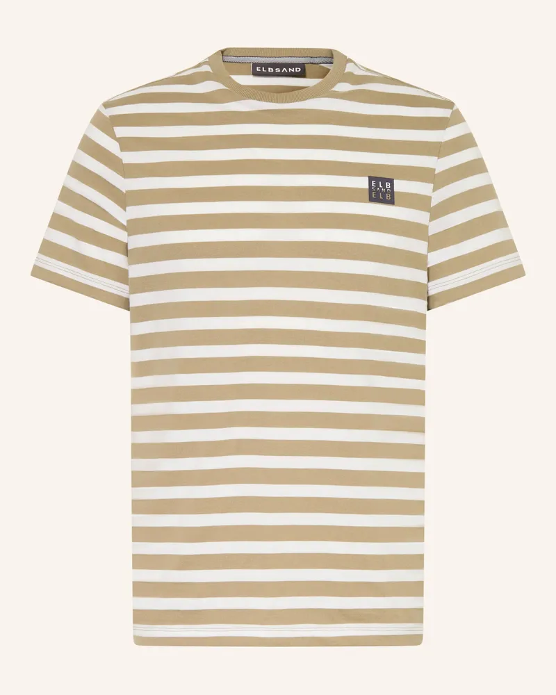 ELBSAND T-Shirt Noe braun Beige