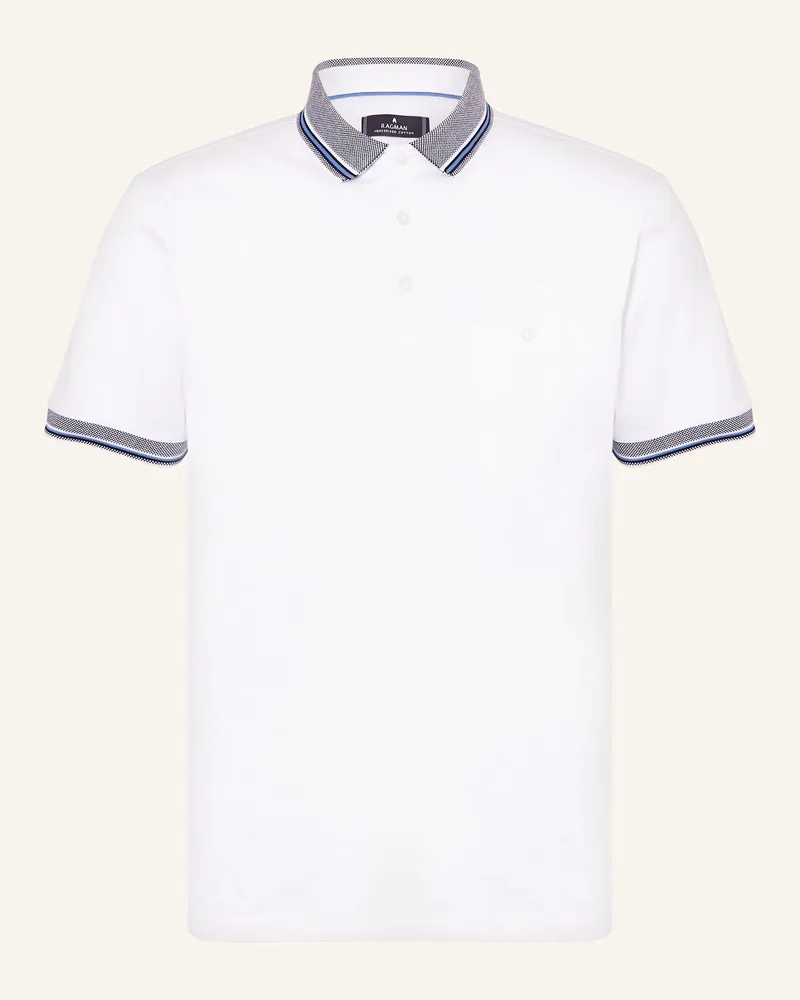 Ragman Jersey-Poloshirt Weiss