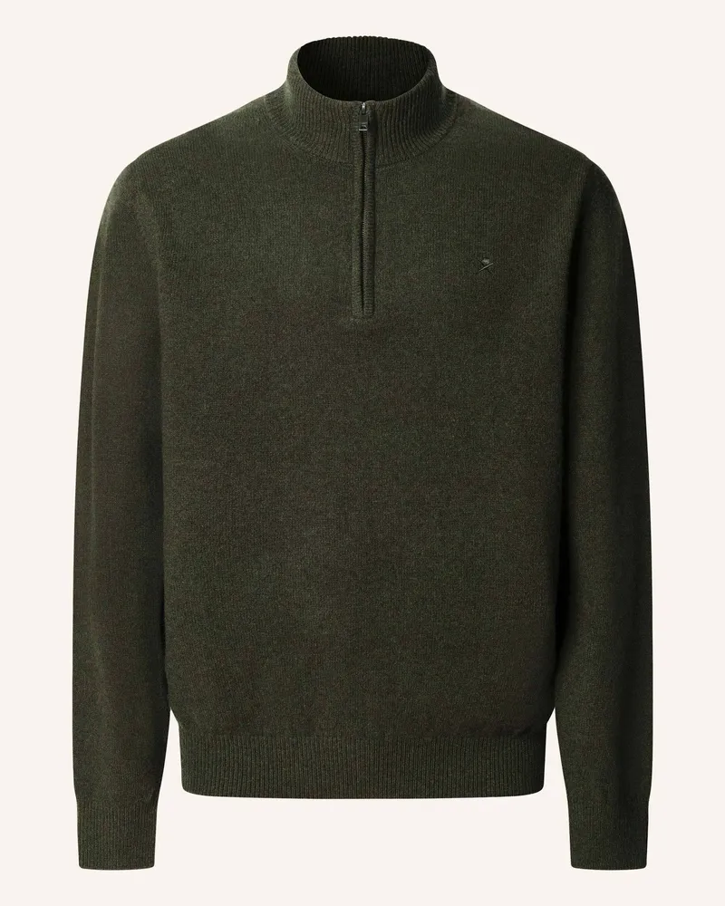 Hackett Pullover LAMBSWOOL HZIP Grün
