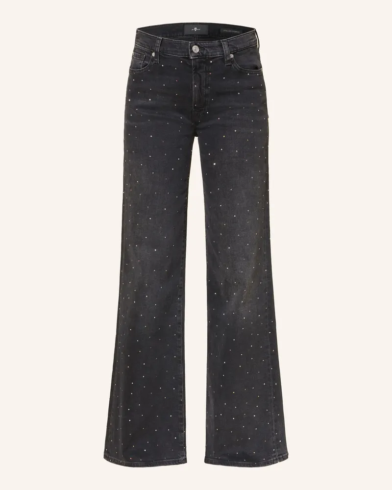 7 for all mankind Wide Leg Jeans Modern Dojo Mit Schmucksteinen schwarz 43o
