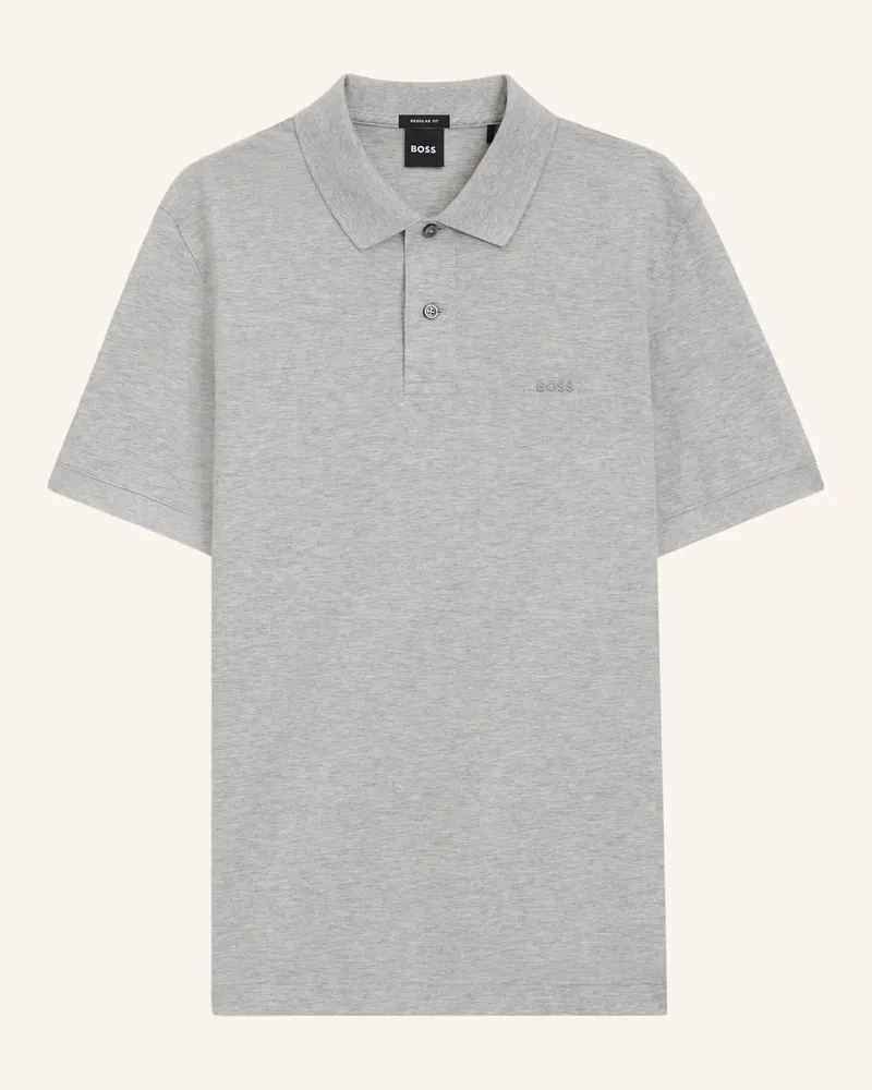 HUGO BOSS Piqué-Poloshirt Pallas Regular Fit grau Grau
