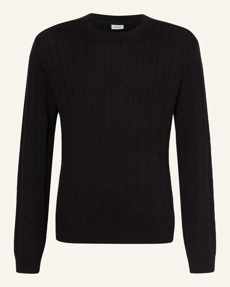 S.Oliver Pullover schwarz Schwarz
