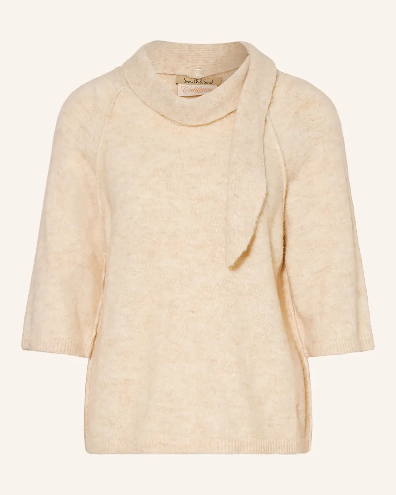 Smith & Soul Pullover Mit 3/4-Arm Und Abnehmbarer Schluppe beige Beige
