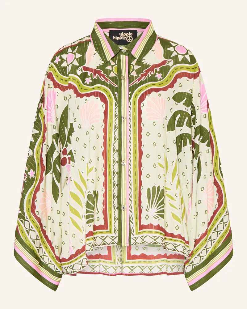 Yippie Hippie Hemdbluse Mit Glitzergarn gruen Khaki