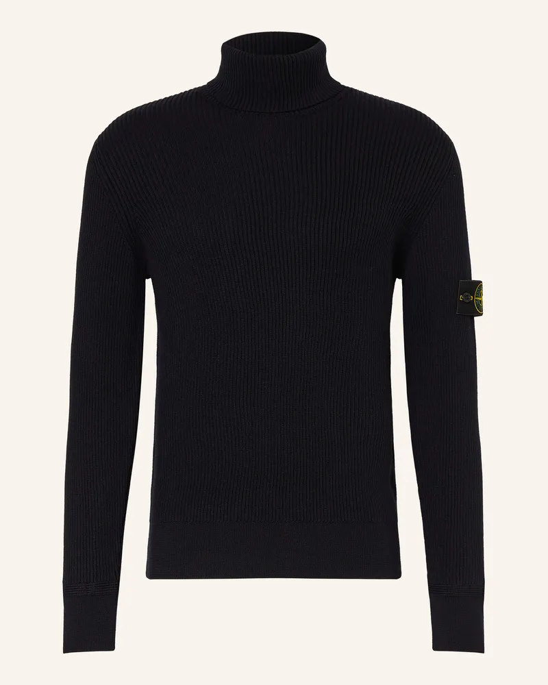 Stone Island Rollkragenpullover blau Schwarz