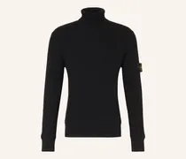 Rollkragenpullover blau