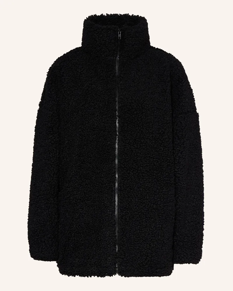 Karo Kauer Teddyfell-Jacke schwarz Schwarz