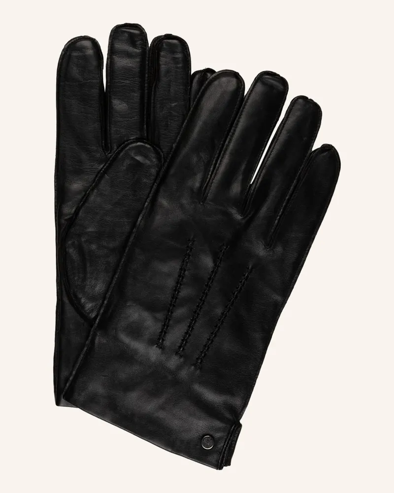 paul Lederhandschuhe schwarz Schwarz