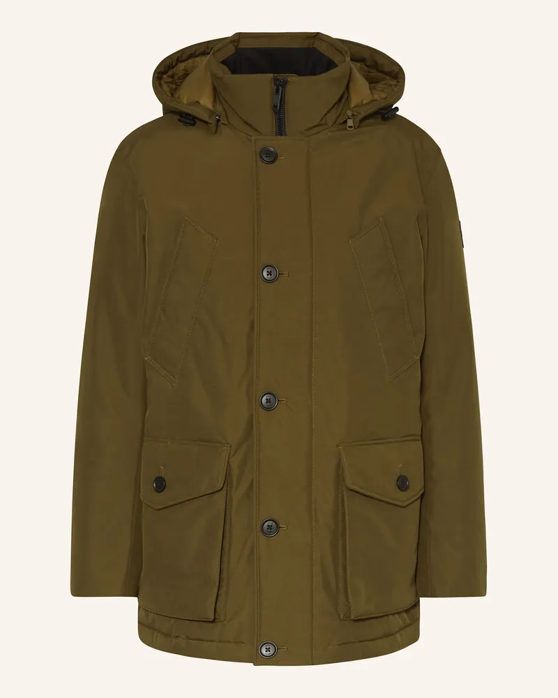 HUGO BOSS Parka OSIASS mit abnehmbarer Kapuze Khaki