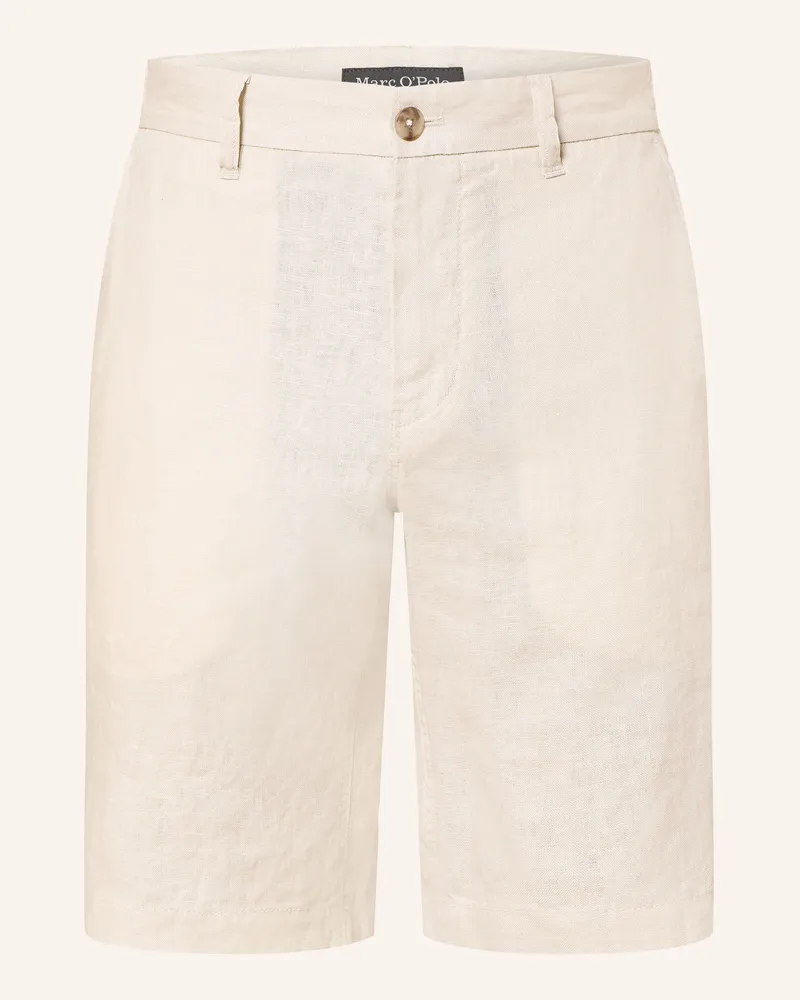 Marc O'Polo Leinenshorts Reso Jogger Regular Fit grau Hellbraun