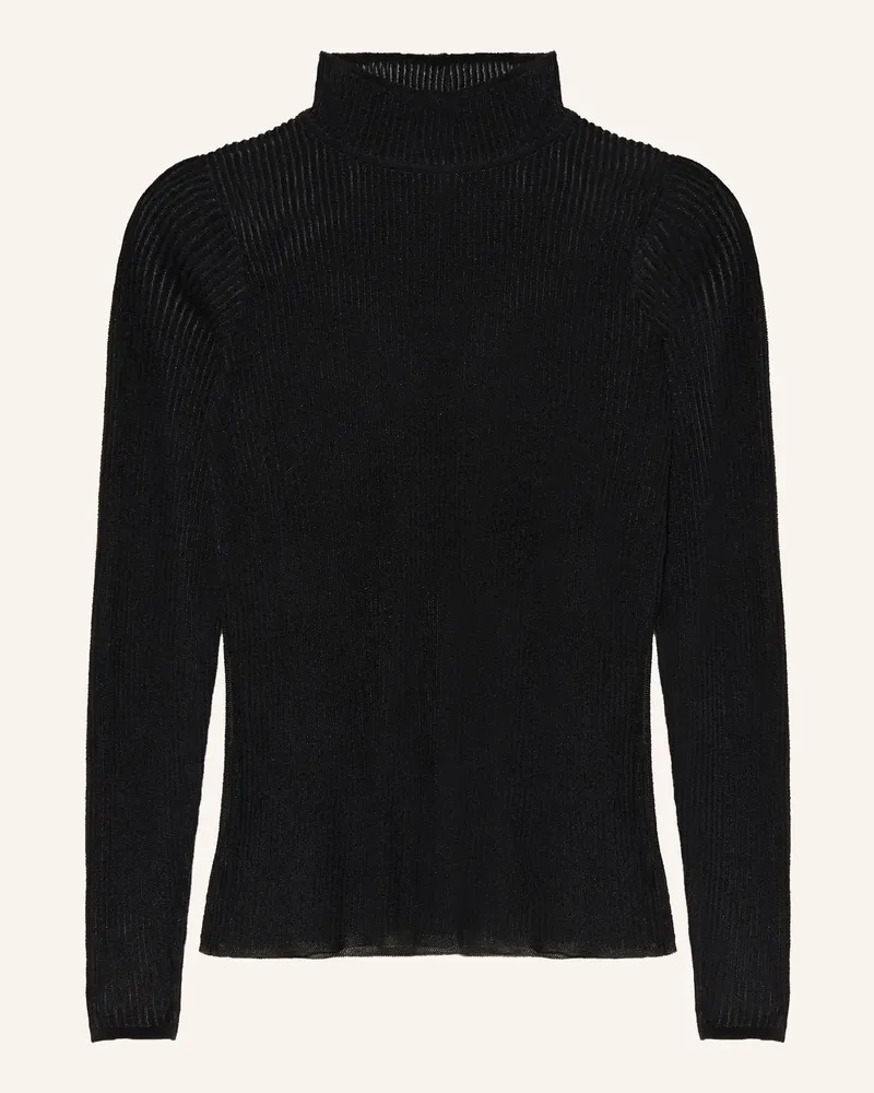 HUGO BOSS Longsleeve Felvettina Aus Samt schwarz Schwarz