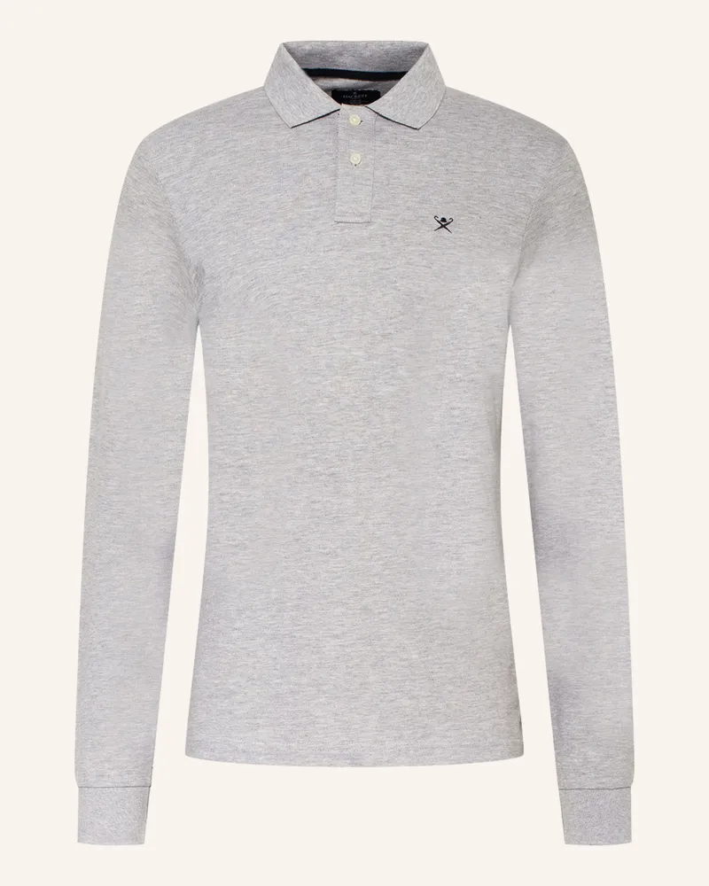 Hackett Piqué-Poloshirt Slim Fit Hellgrau