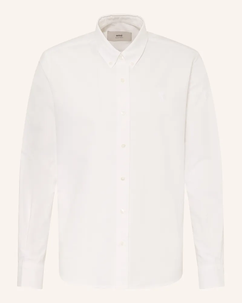AMI Paris Oxfordhemd Extra Slim Fit Weiss