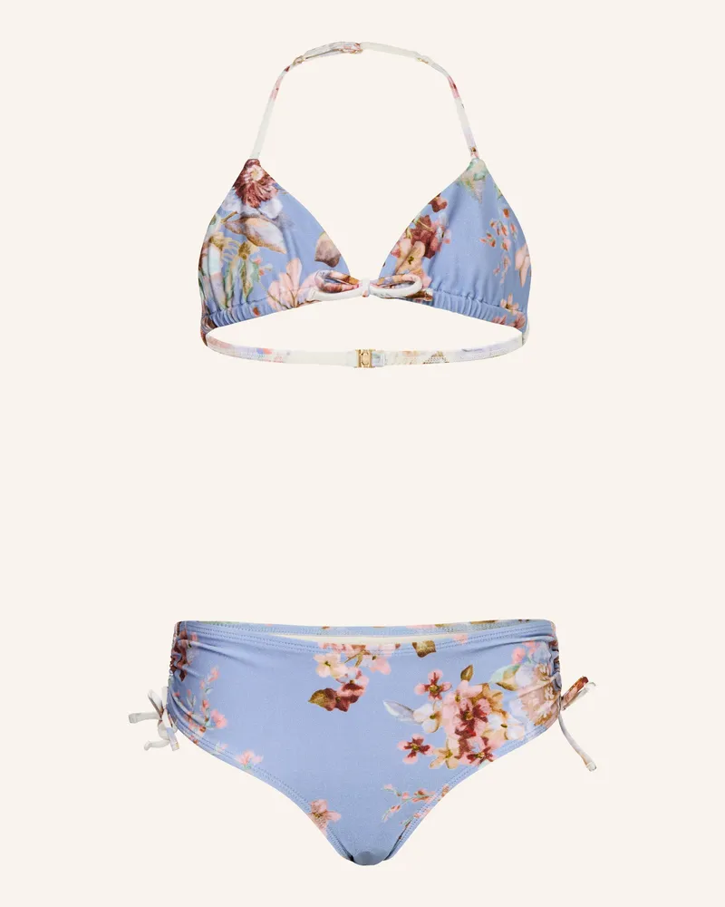 Zimmermann Triangel-Bikini Awaken weiss Blaugrau