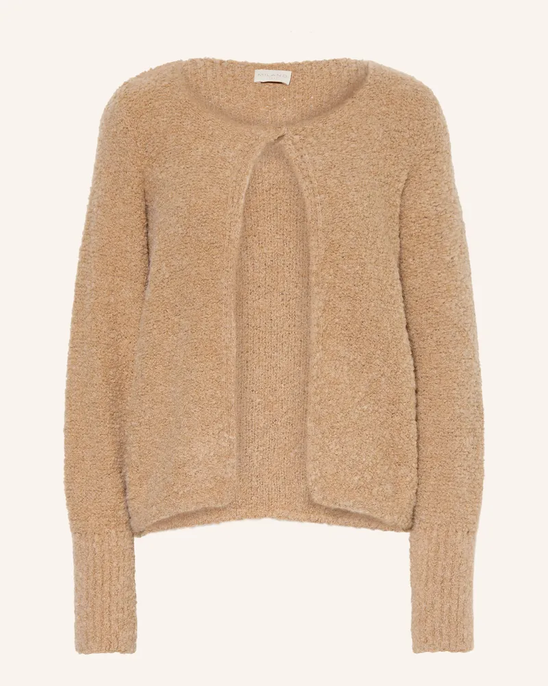 Milano Italy Bouclé-Strickhülle beige Beige