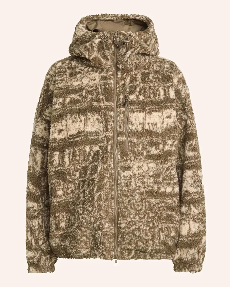 adidas ADIDAS BY STELLA MCCARTNEY WINTER-FLEECE MIT PRINT, DURCHGEHENDER REISSVERSCHLUSS Braun