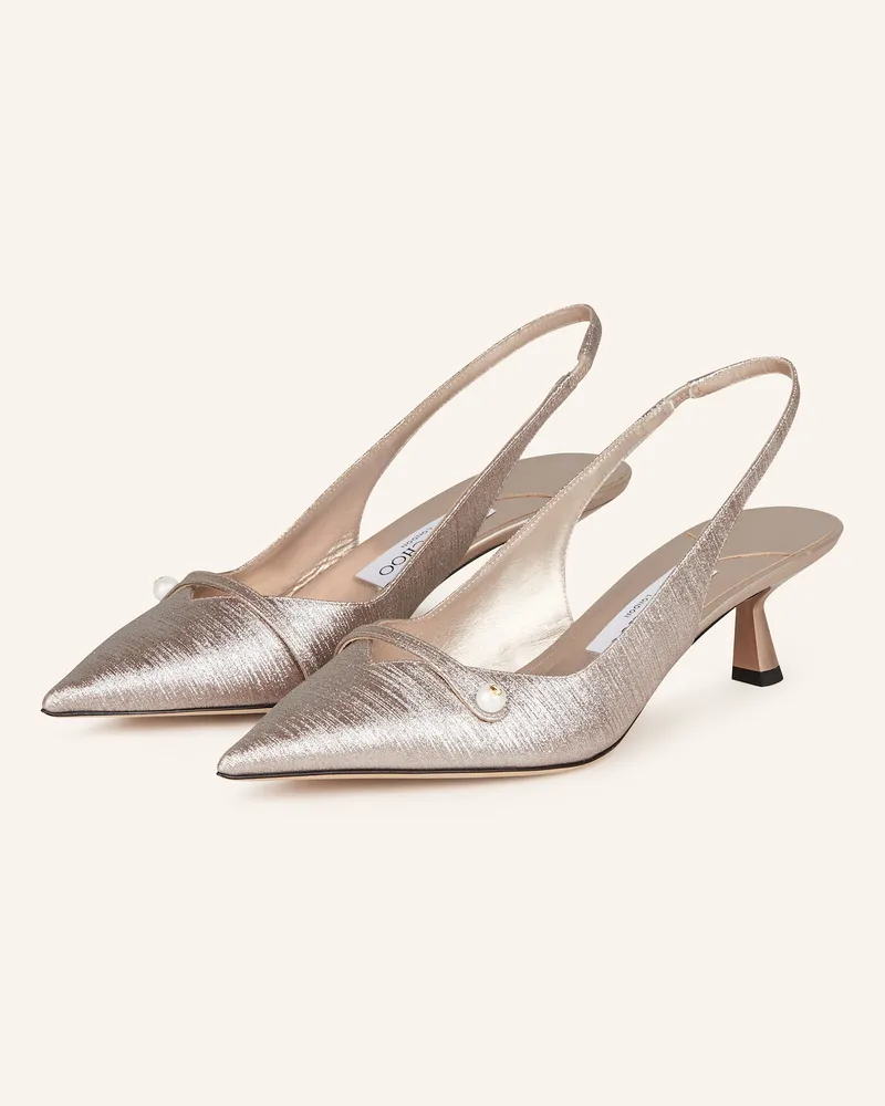 Jimmy Choo Slingpumps AMITA 45 Roségold