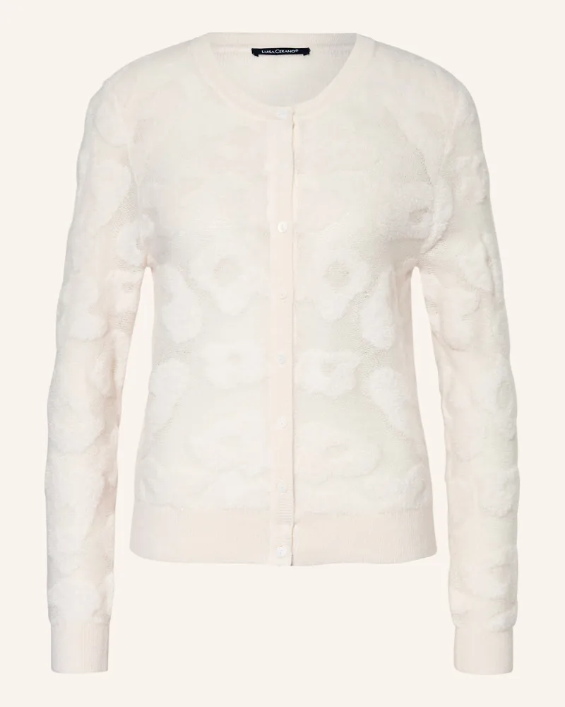 Luisa Cerano Strickjacke weiss Creme