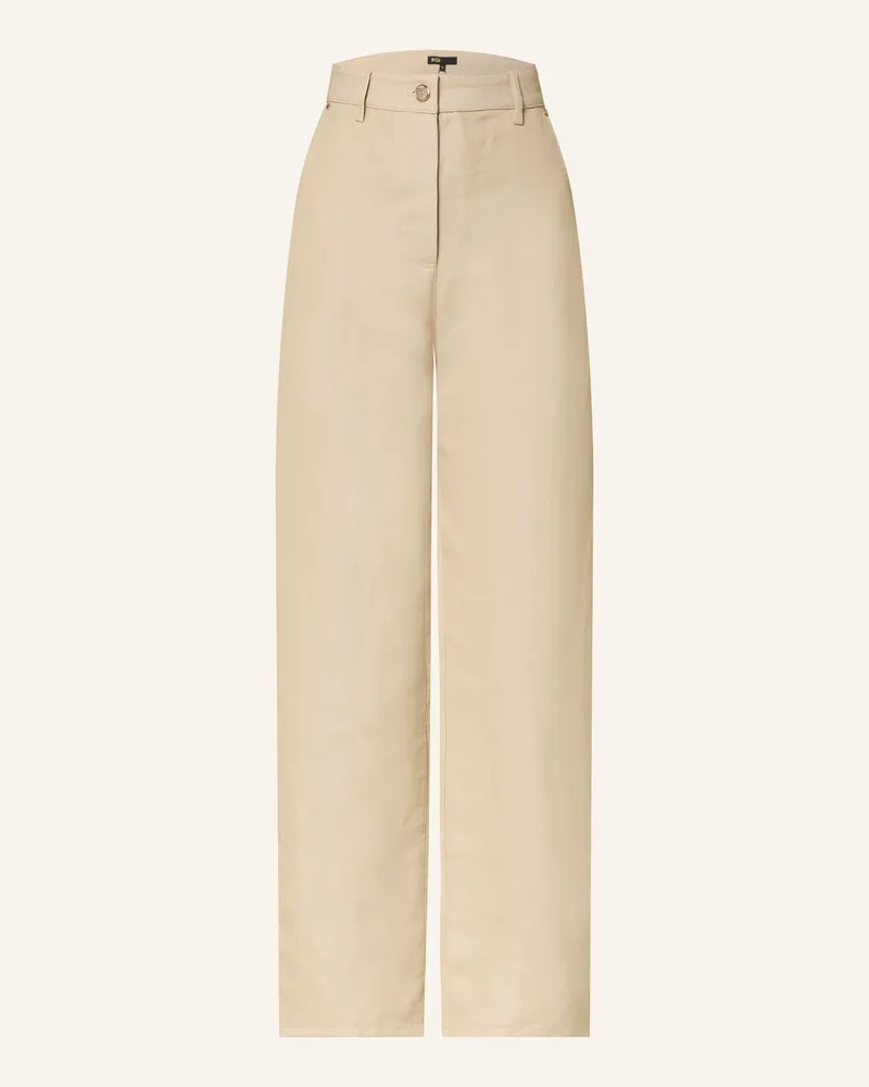 Maje Marlenehose mit Leinen Creme