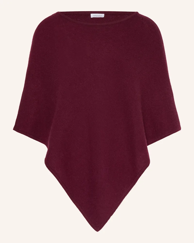 Darling Harbour Poncho Aus Cashmere rot Bordeaux