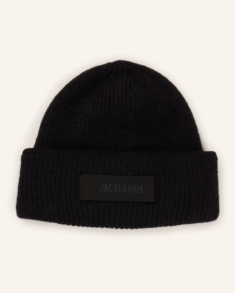 Jacquemus Mütze Le Bonnet Gros Grain Mit Alpaka schwarz Schwarz