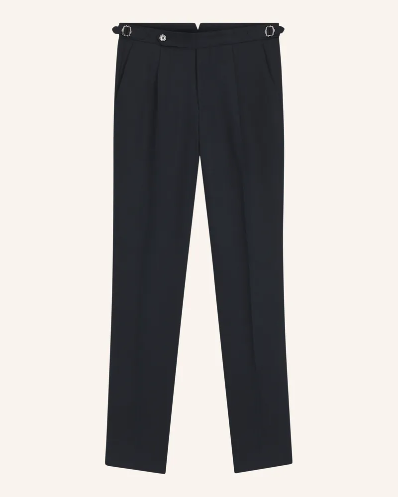 HUGO BOSS Business Hose H-Perino-Pl-Dtl-262 Relaxed Fit blau Dunkelblau
