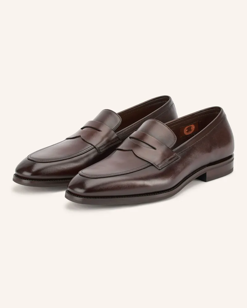 Santoni Penny-Loafer Gregor braun Dunkelbraun
