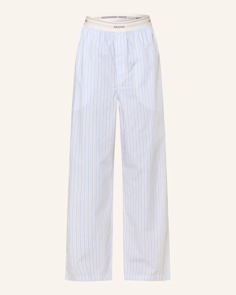 SKIMS Schlafhose Cotton Poplin grau Double