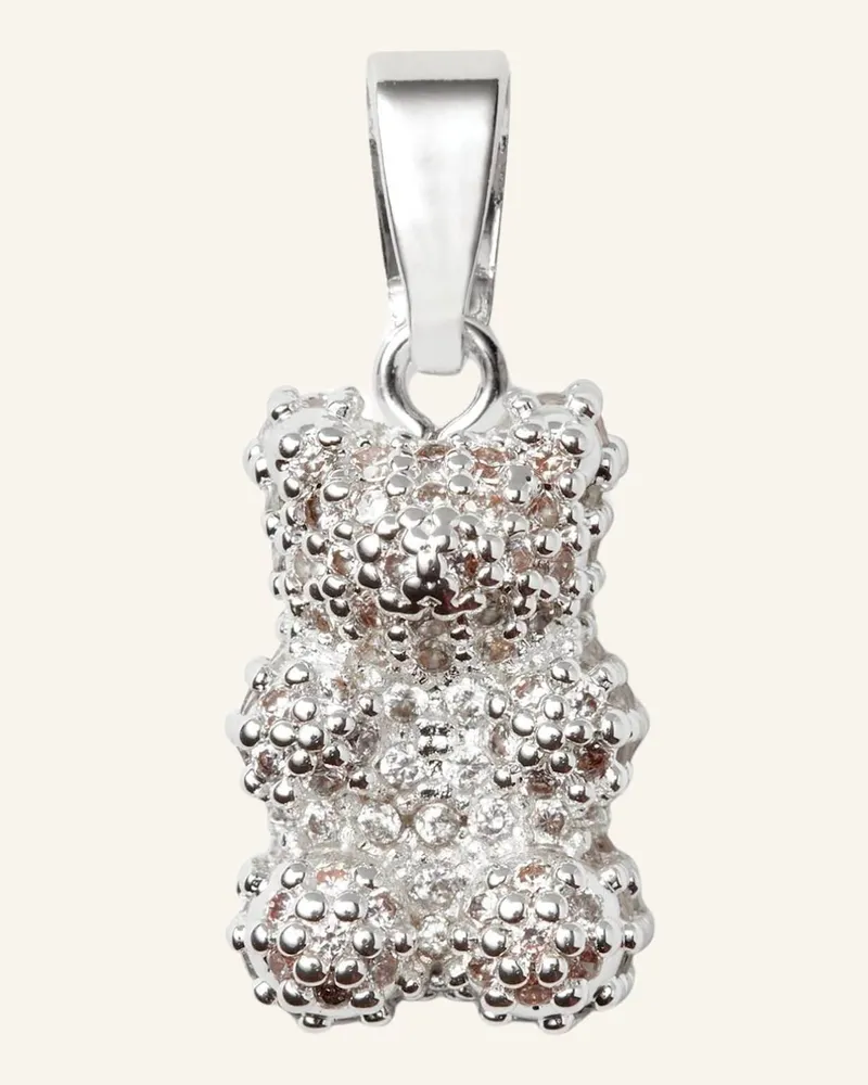 CRYSTAL HAZE Anhänger Nostalgia Bear Pave By Glambou silber Silber